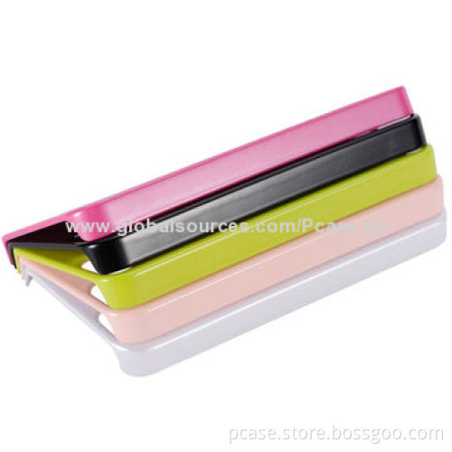 High-glossy PC Case for iPhone 5 and 5S with Rubber Coating to Protect Phone in Smoothly